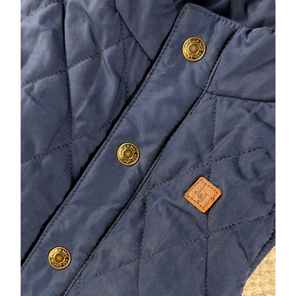 Janie and Jack Boys Navy Blue Quilted Snap Front Vest Outerwear K244 2T